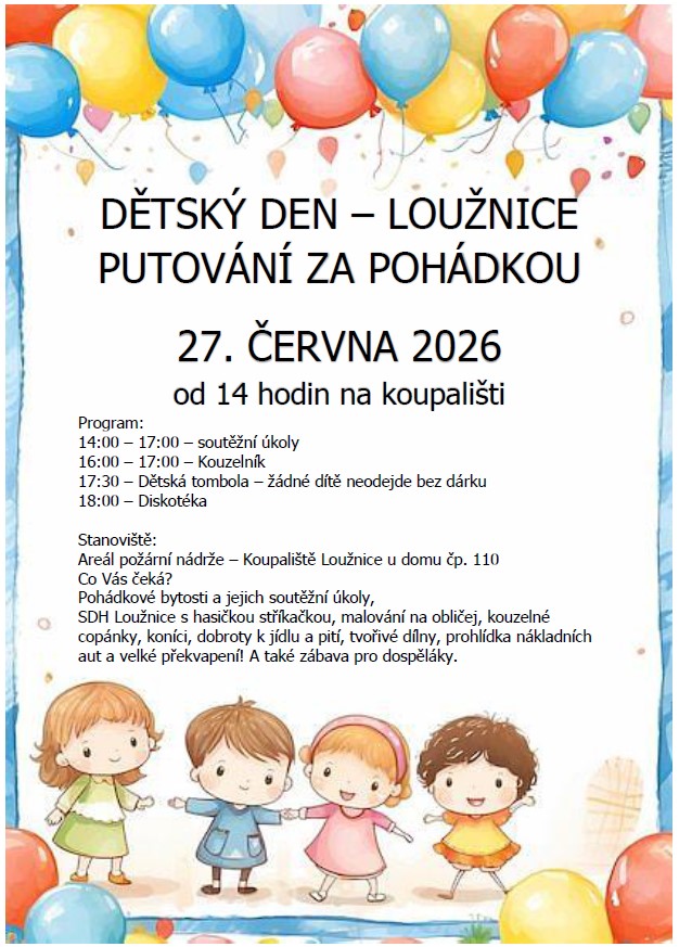 Putování za pohádkou - Dětský den 27.6.2026